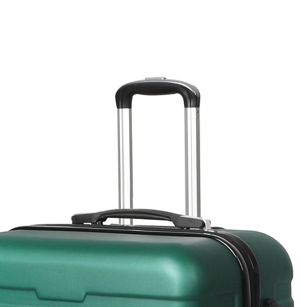 Slimbridge Luggage Suitcase Trolley 3Pcs set 20 24 28 Travel Packing Lock Green