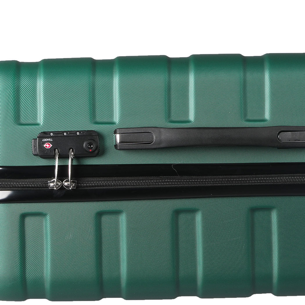 Slimbridge 20" Luggage Suitcase Trolley Travel Packing Lock Hard Shell Green