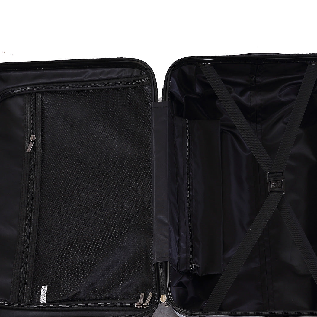 Slimbridge 24" Luggage Suitcase Trolley Travel Packing Lock Hard Shell Black