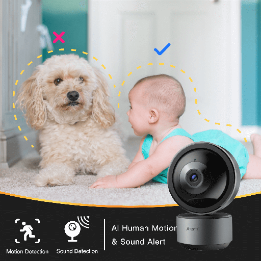 Arenti Indoor 2K Wi-Fi Pan Tilt Zoom Privacy Camera DOME1