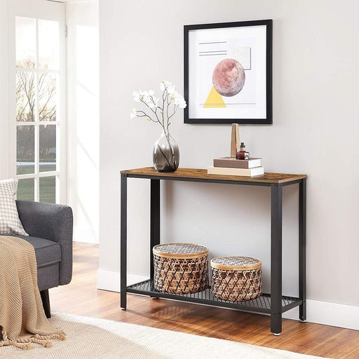 VASAGLE Console Table with Mesh Shelf