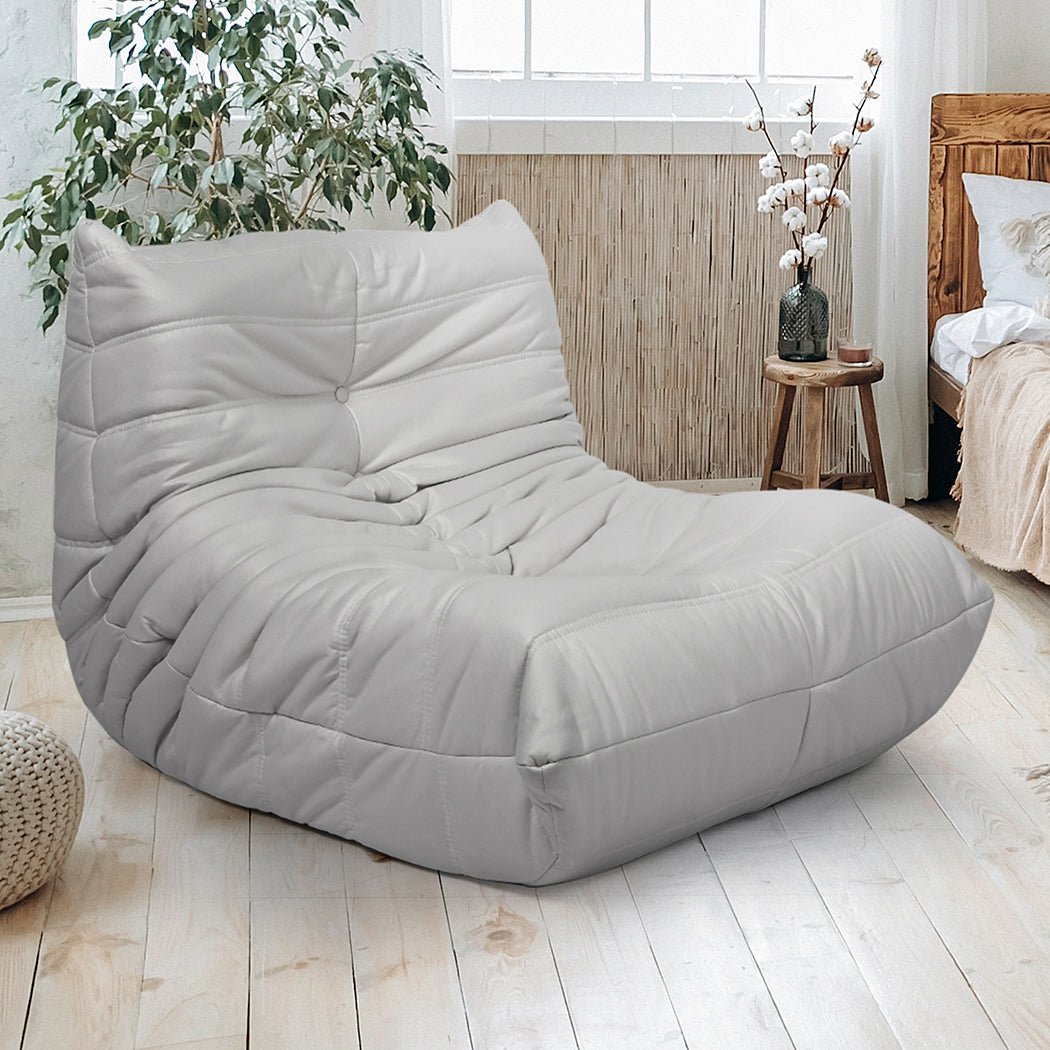 Levede Caterpillar Sofa Replica Lazy Fireside Floor Chair Recliner Leathaire