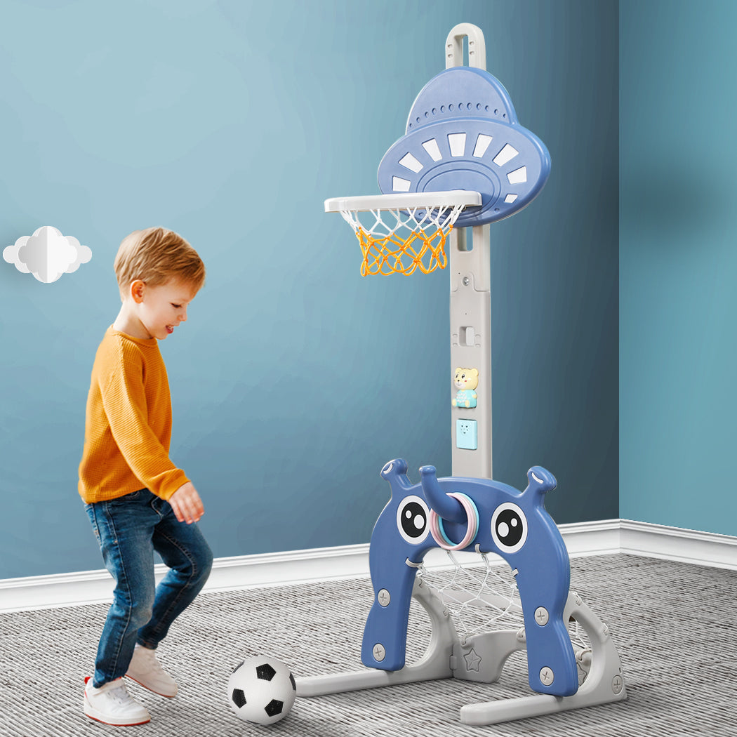 BoPeep Kids Basketball Hoop Set Stand Sports Gift Toys 5-in-1 Adjustable Height