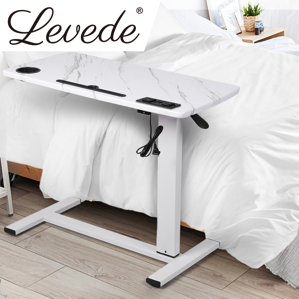 Levede Standing Desk Height Adjustable Sit Stand Office Computer Table Shelf USB