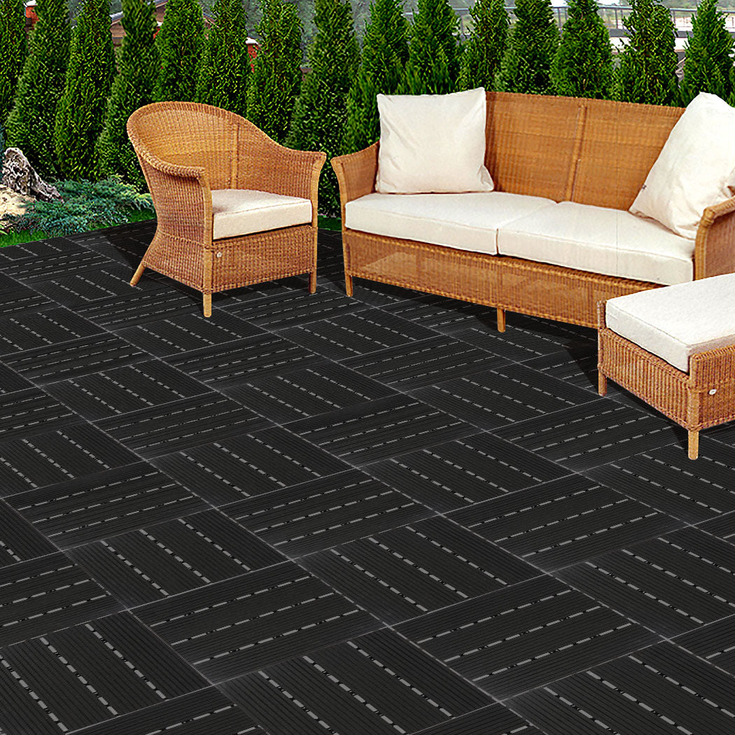 Marlow x10 Floor Tiles Plastic Decking Garden Indoor Outdoor Backyard Home Decor