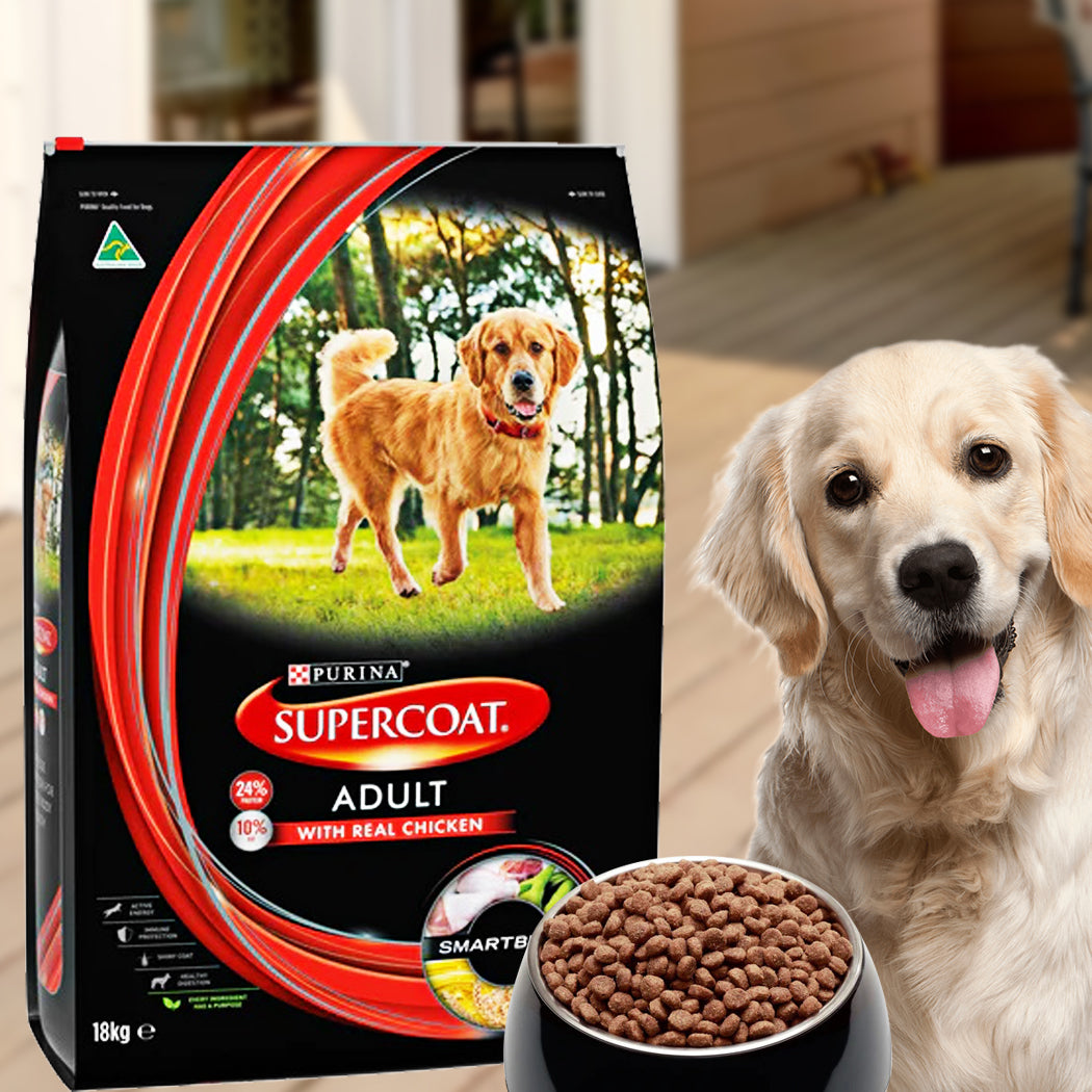 SUPERCOAT Adult 1 To 7 years All Breeds 100% Aussie Chicken Dry Dog Food 18kg