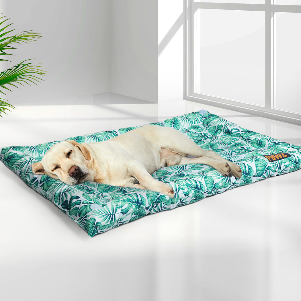 PaWz Pet Cool Gel Mat Cat Bed Dog Bolster Waterproof Self-cooling Pads Summer M