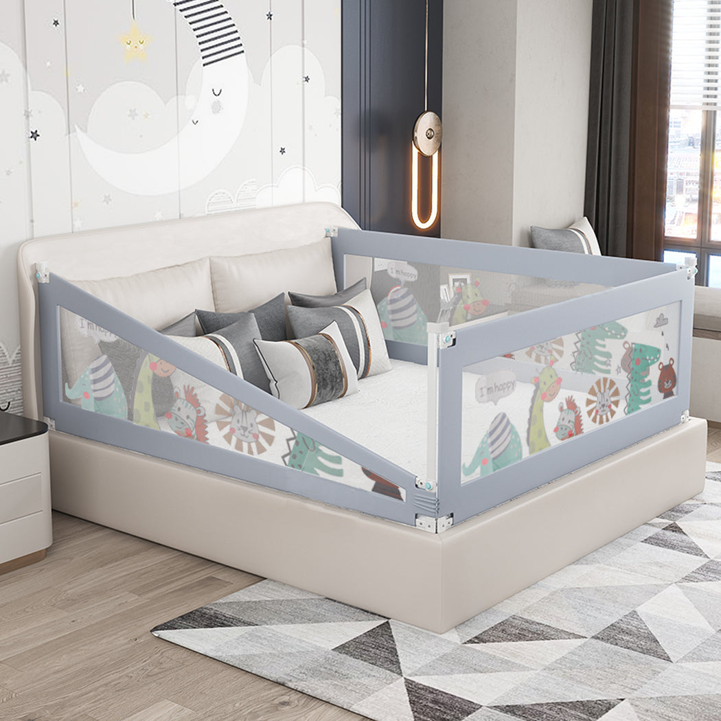 Bopeep Kids Baby Safety Bed Rail Adjustable Folding Child Toddler Medium Large