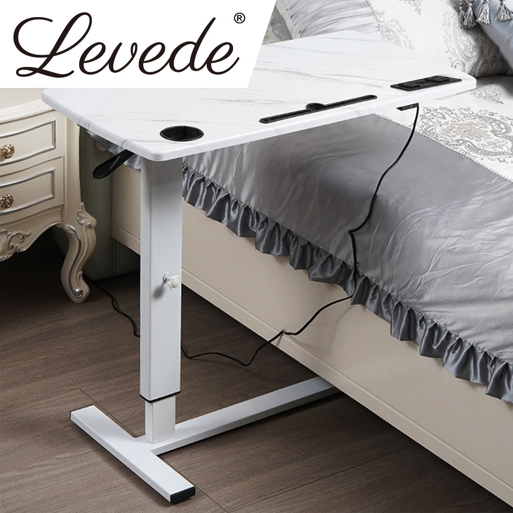 Levede Standing Desk Height Adjustable Sit Stand Office Computer Table Shelf USB