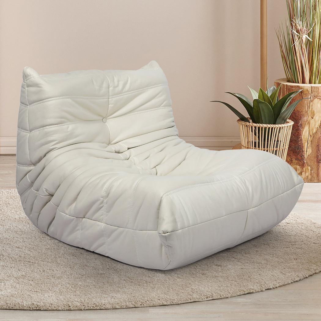 Levede Caterpillar Sofa Replica Lazy Fireside Floor Chair Recliner Leathaire