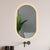 EMITTO LED Wall Mirror Oval Anti-fog Bathroom Mirrors Makeup Light 50x90cm