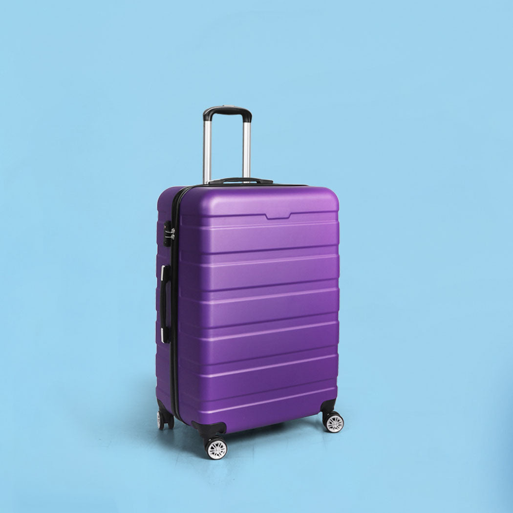 Slimbridge 24" Luggage Suitcase Trolley Travel Packing Lock Hard Shell Purple