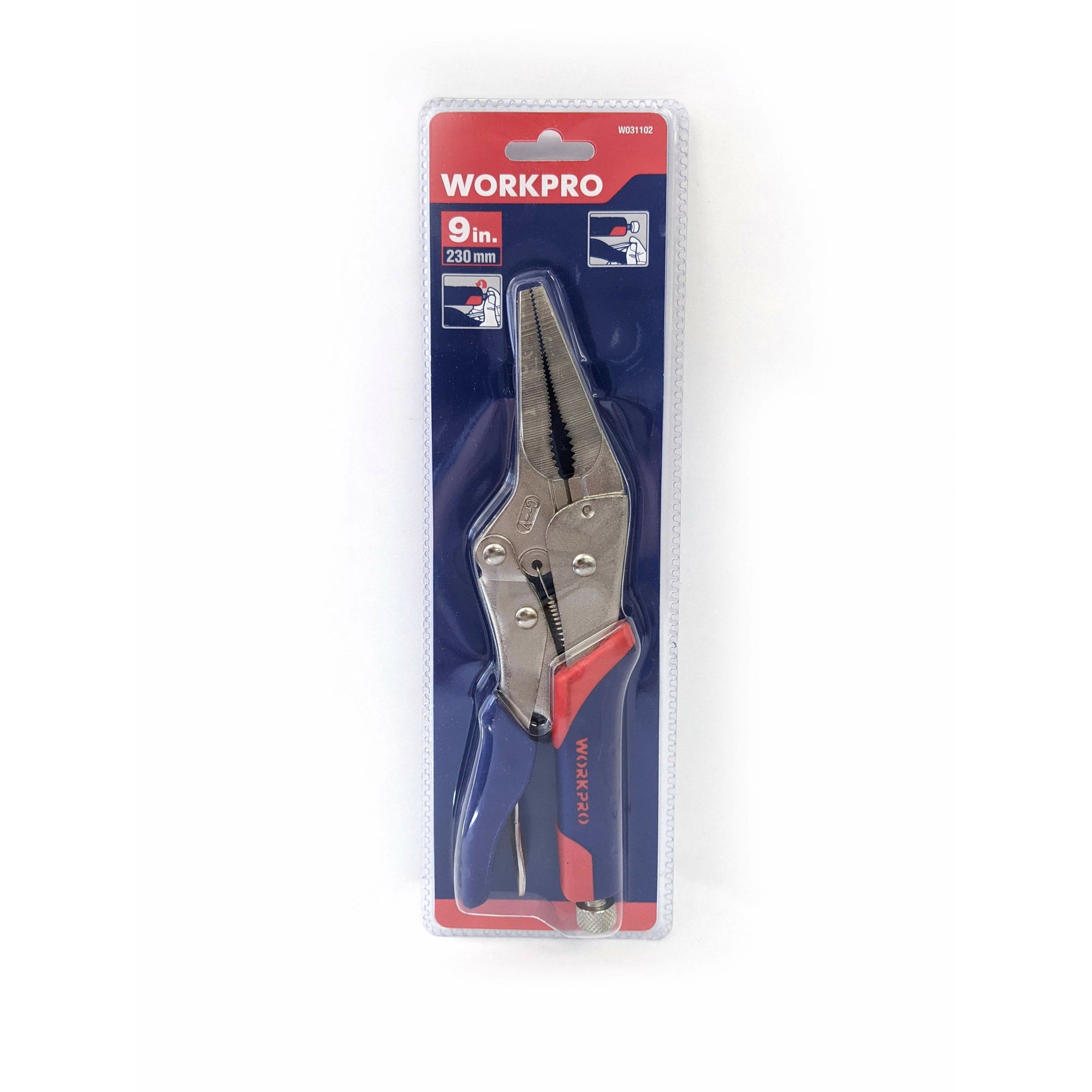Workpro Long Nose Straight Jaw Locking Pliers 230Mm(9Inch)