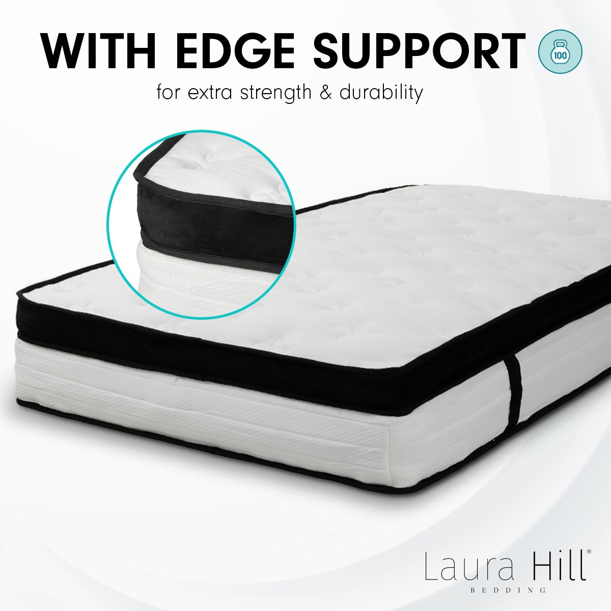 Laura Hill Double Mattress with Euro Top Layer - 32cm