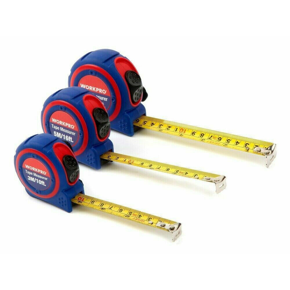 Workpro Plastic Tape Measure With Rubber Cover 25Ft 7.5M