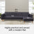 Sarantino Linen Fabric Corner Sofa Bed Couch Lounge w/ Chaise D.Grey