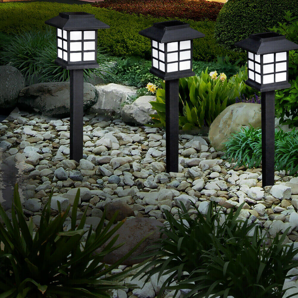 6x LED Solar Power Garden Landscape Path Lawn Lights Yard Lamp Outdoor Lighting