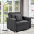 Suri 3-in-1 Convertible Lounge Chair Bed by Sarantino - Dark Grey