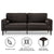 Sarantino Faux Velvet Sofa Bed Couch Furniture Lounge Suite - Black