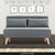 Sarantino 2-Seater Adjustable Sofa Bed Lounge Faux Linen - Grey
