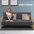 Sarantino 3 Seater Linen Fabric Wood Sofa Bed Lounge Couch Dark Grey