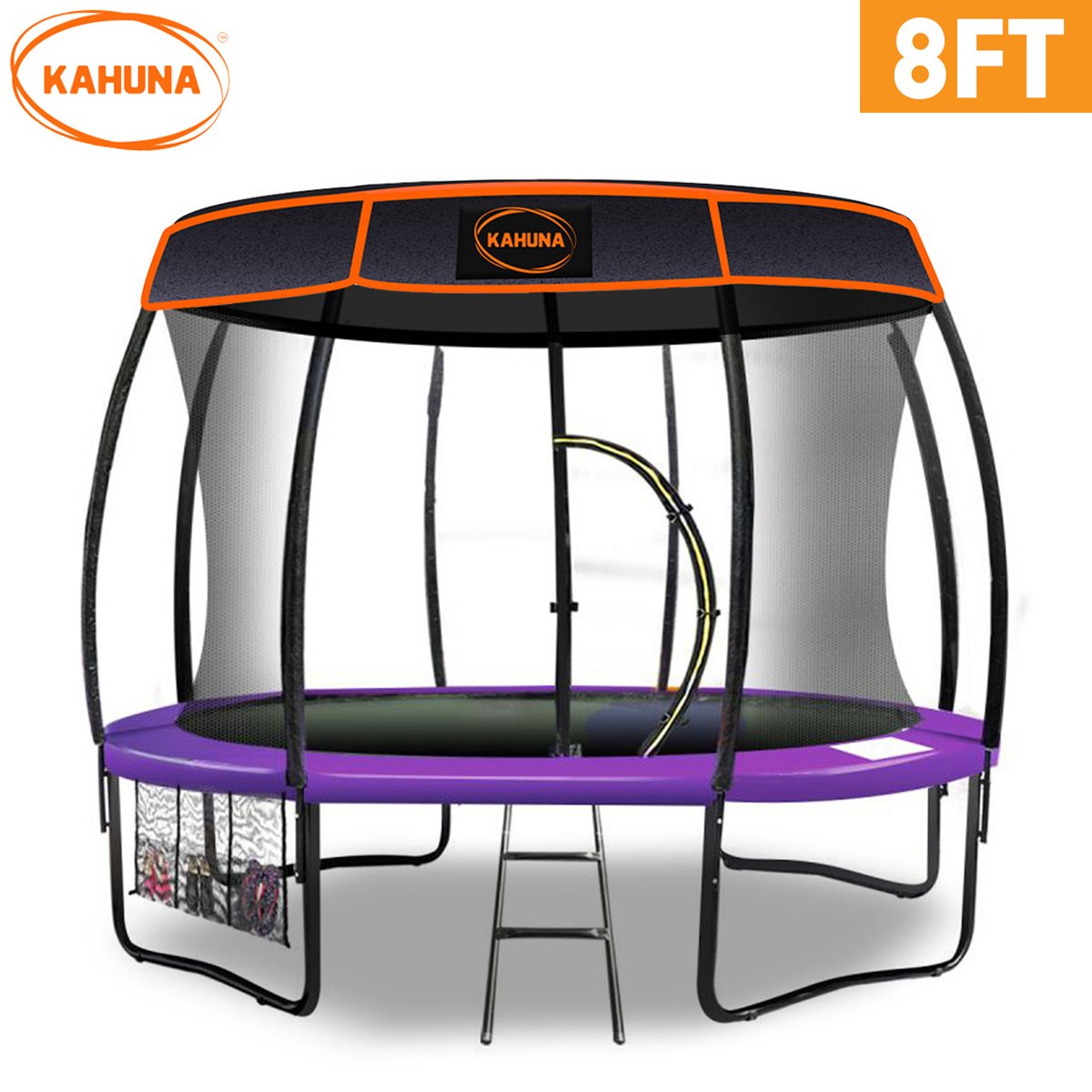Kahuna Trampoline 8 ft with  Roof- Purple