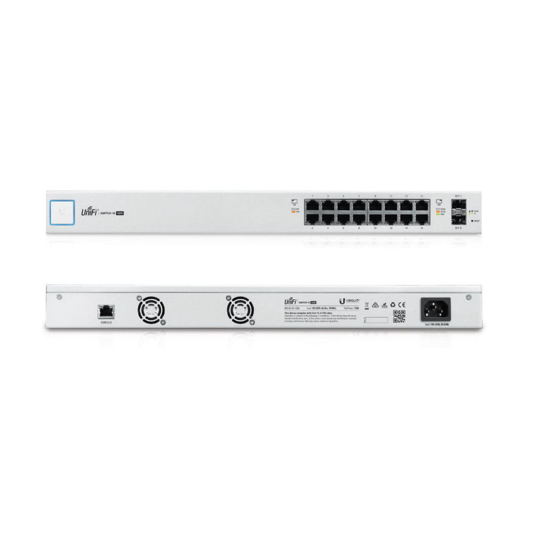 Ubiquiti UniFiSwitch, 16-Port Gigabit  150W PoE switch With SFP