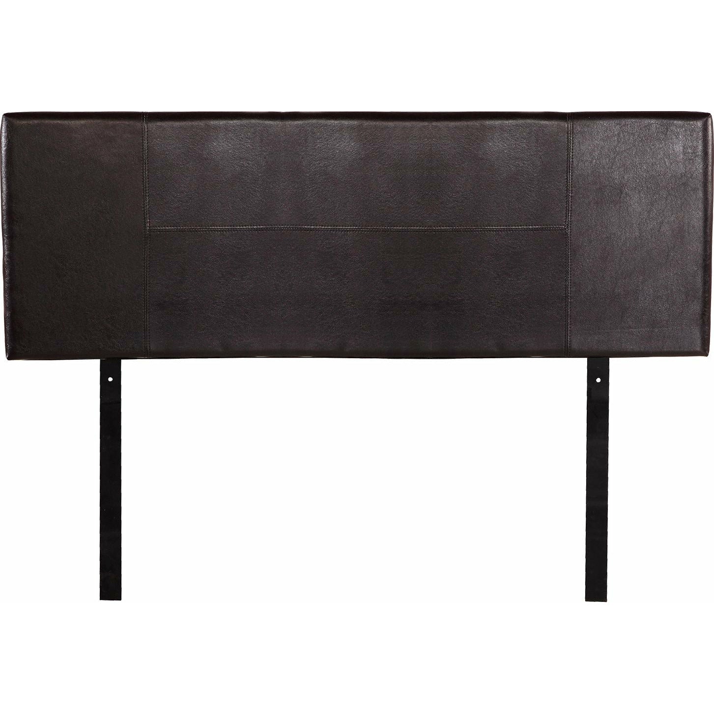 PU Leather Queen Bed Headboard Bedhead - Brown