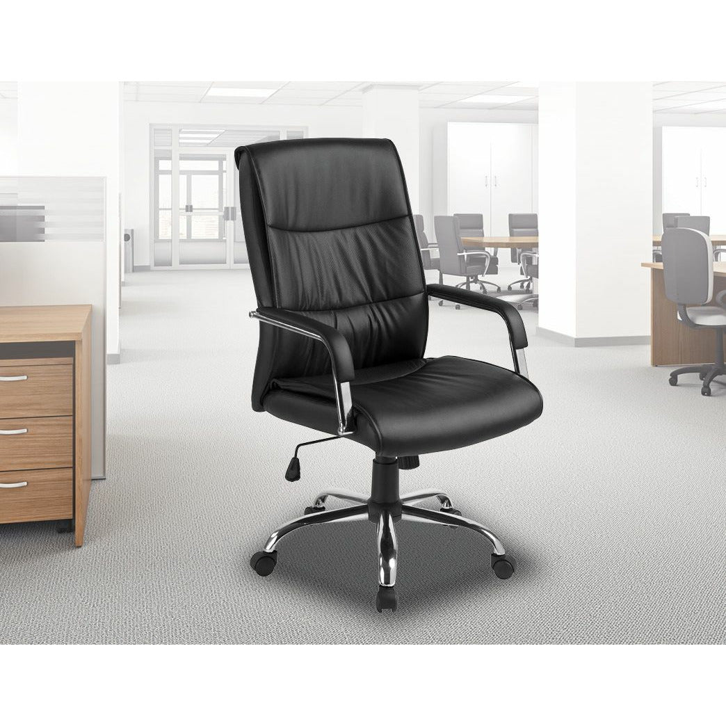 PU Leather Office Chair Executive Padded Black