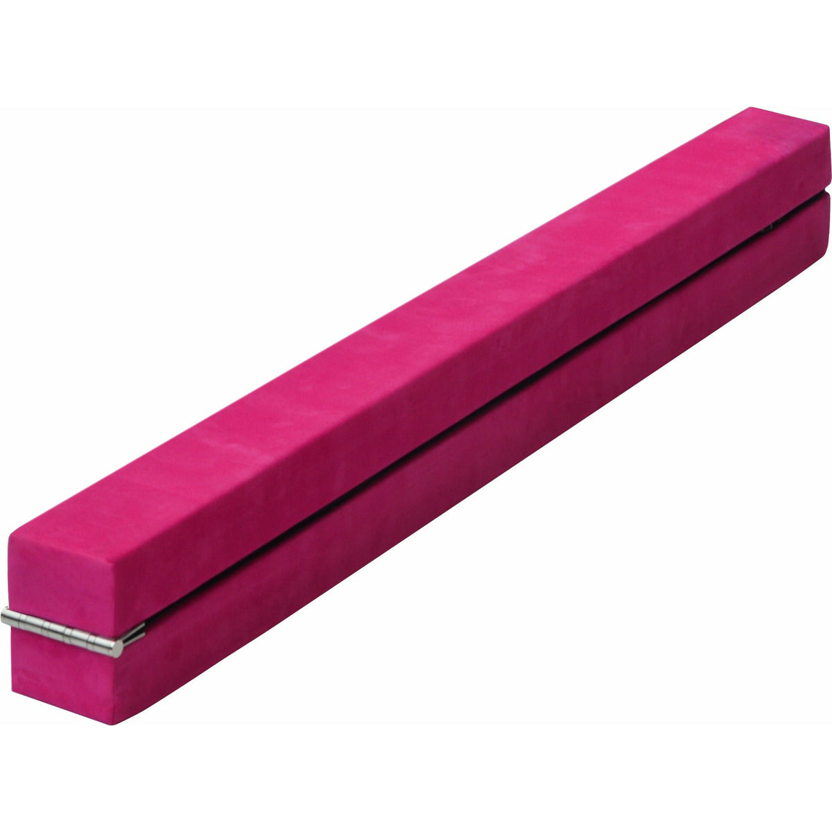 2.2m Gymnastics Folding Balance Beam Pink Synthetic Suede