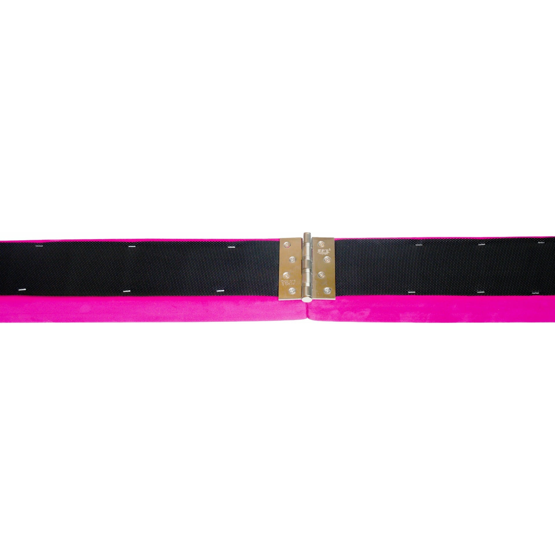 2.2m Gymnastics Folding Balance Beam Pink Synthetic Suede